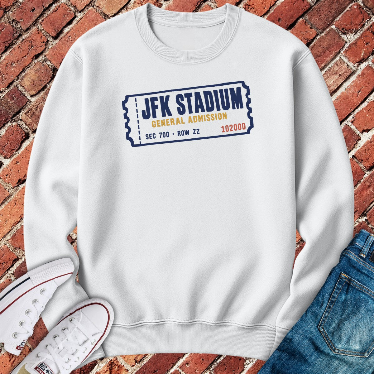 Kennedy Stadium Crewneck - White
