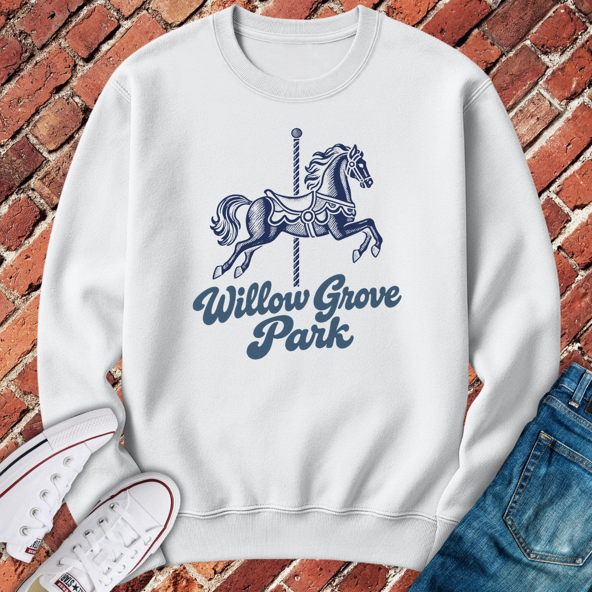 Willow Grove Crewneck - White