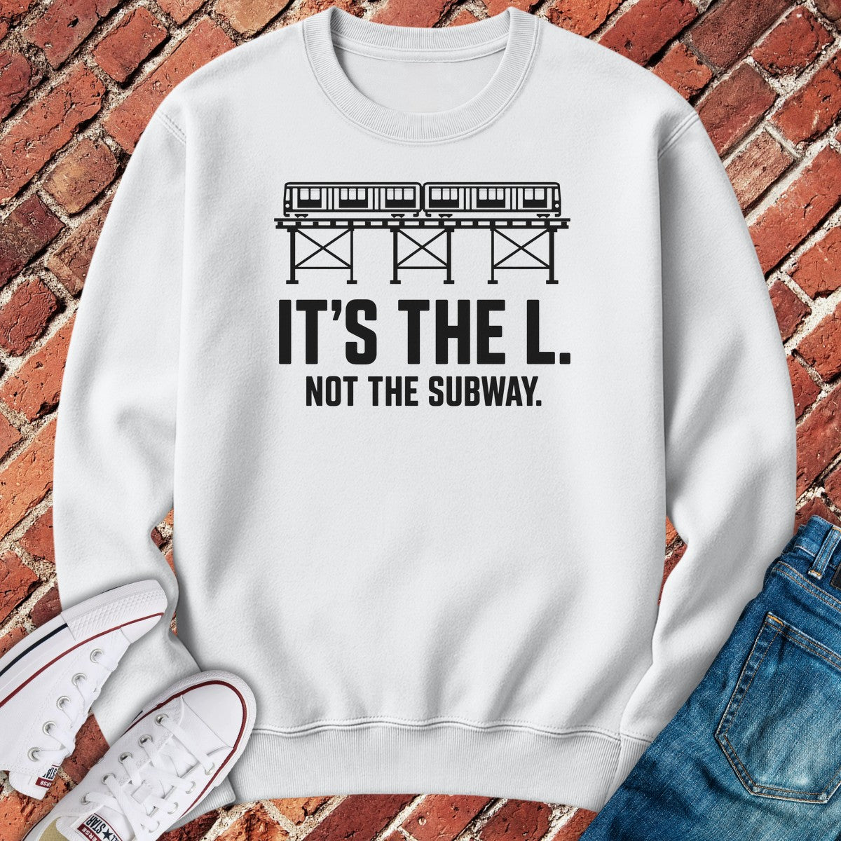 The L Crewneck - White