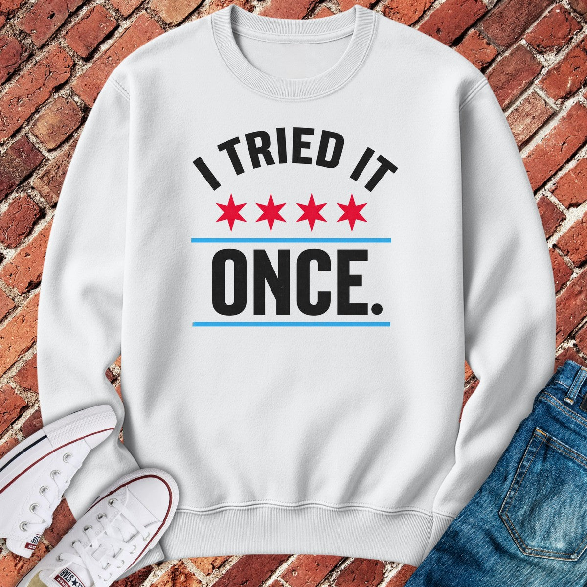 Tried Once Crewneck - White