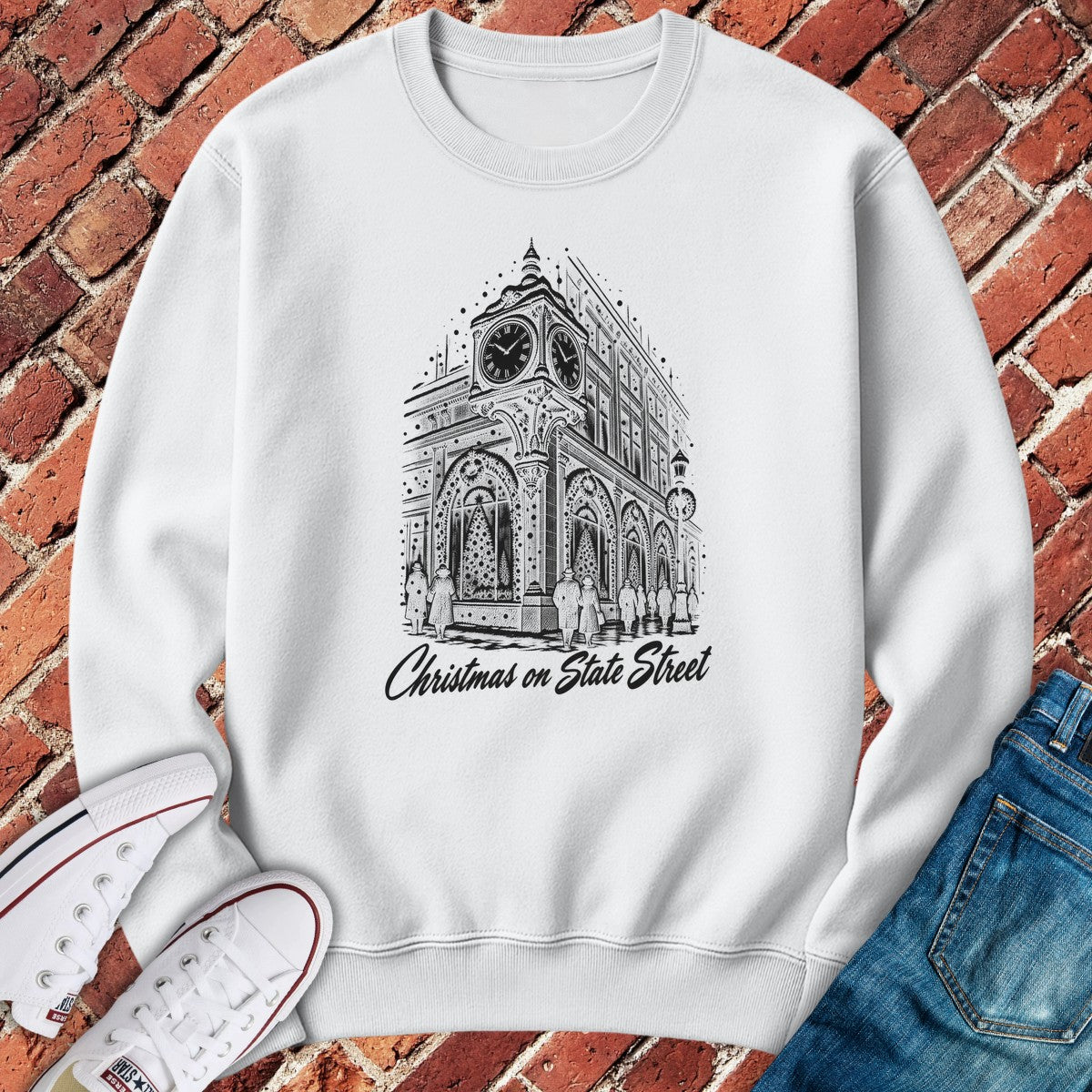 State Street Crewneck - White