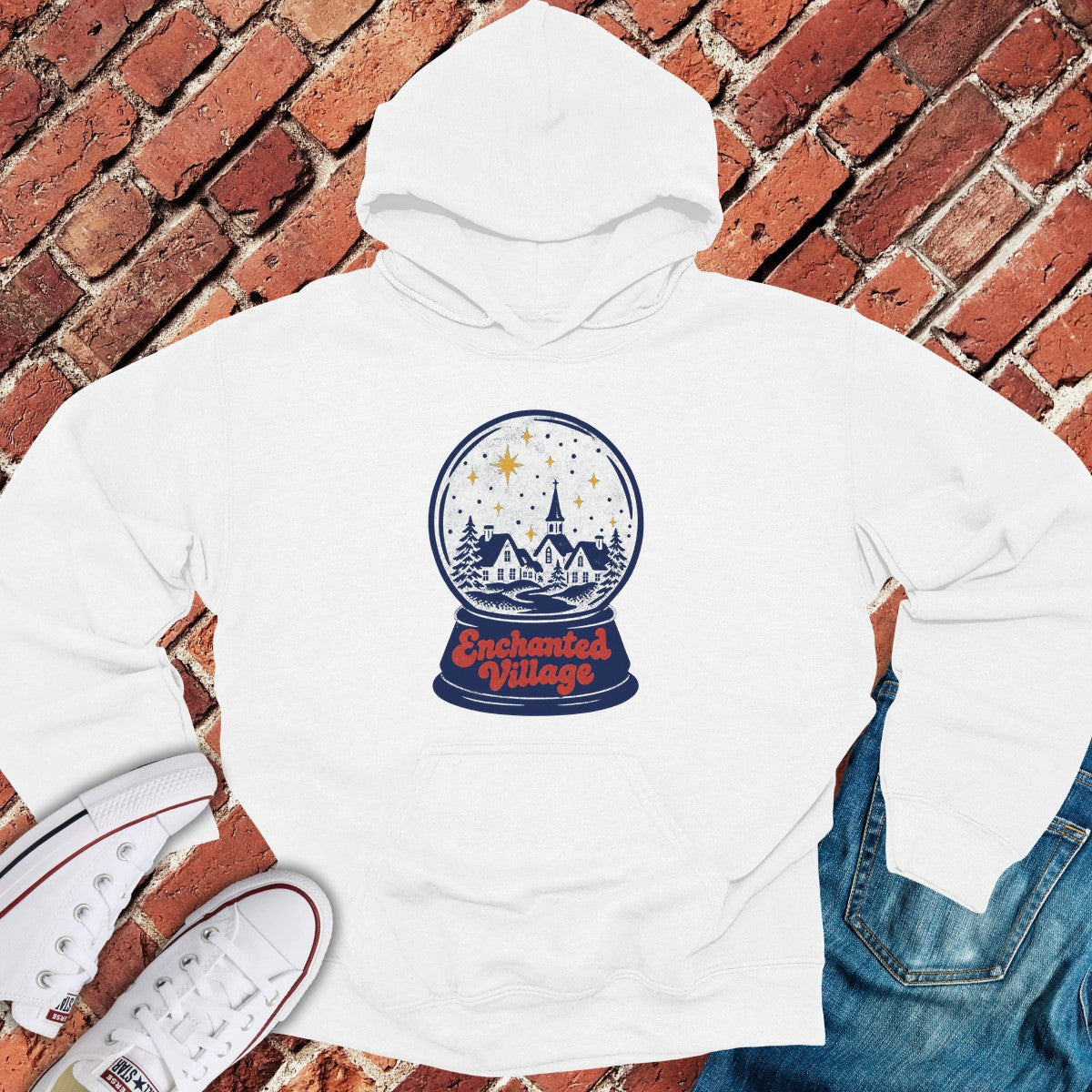 Enchanted Village Hoodie - White