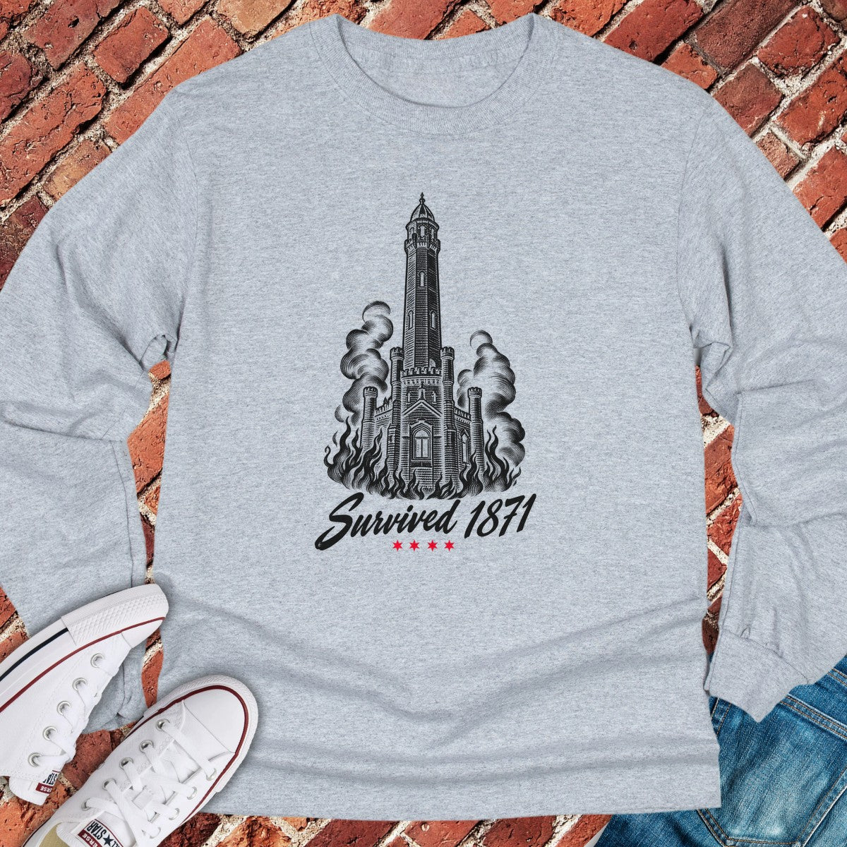 Survived 1871 Long Sleeve - Sport Grey
