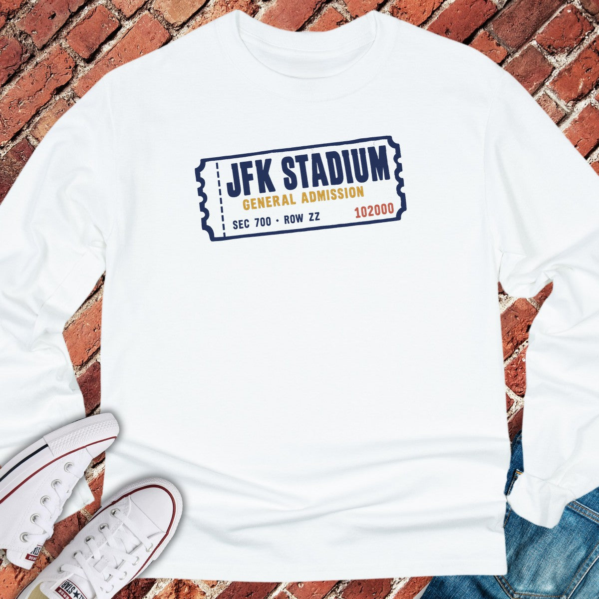 Kennedy Stadium Long Sleeve - White