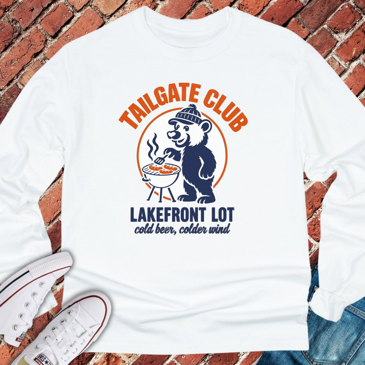 Tailgate Club Long Sleeve - White