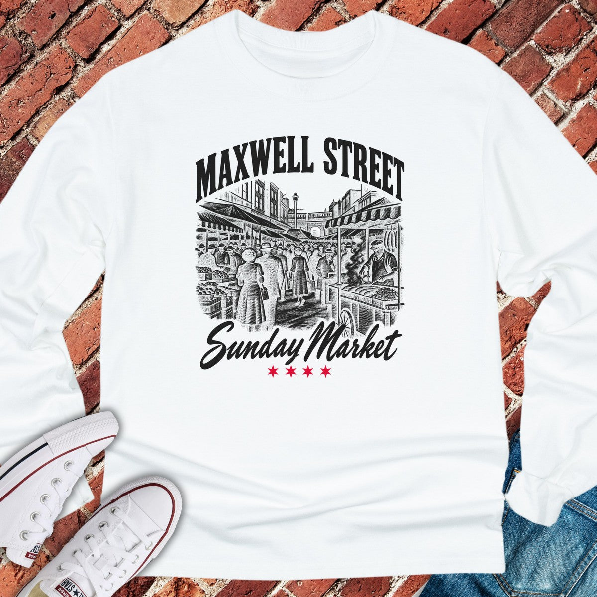Maxwell Street Long Sleeve - White