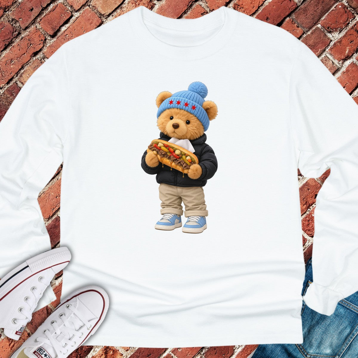 Beef Teddy Long Sleeve - White