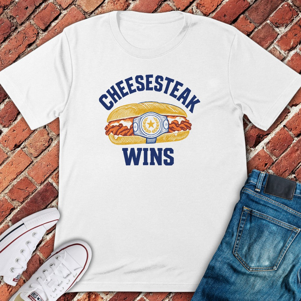 Cheesesteak Wins T-Shirt - White