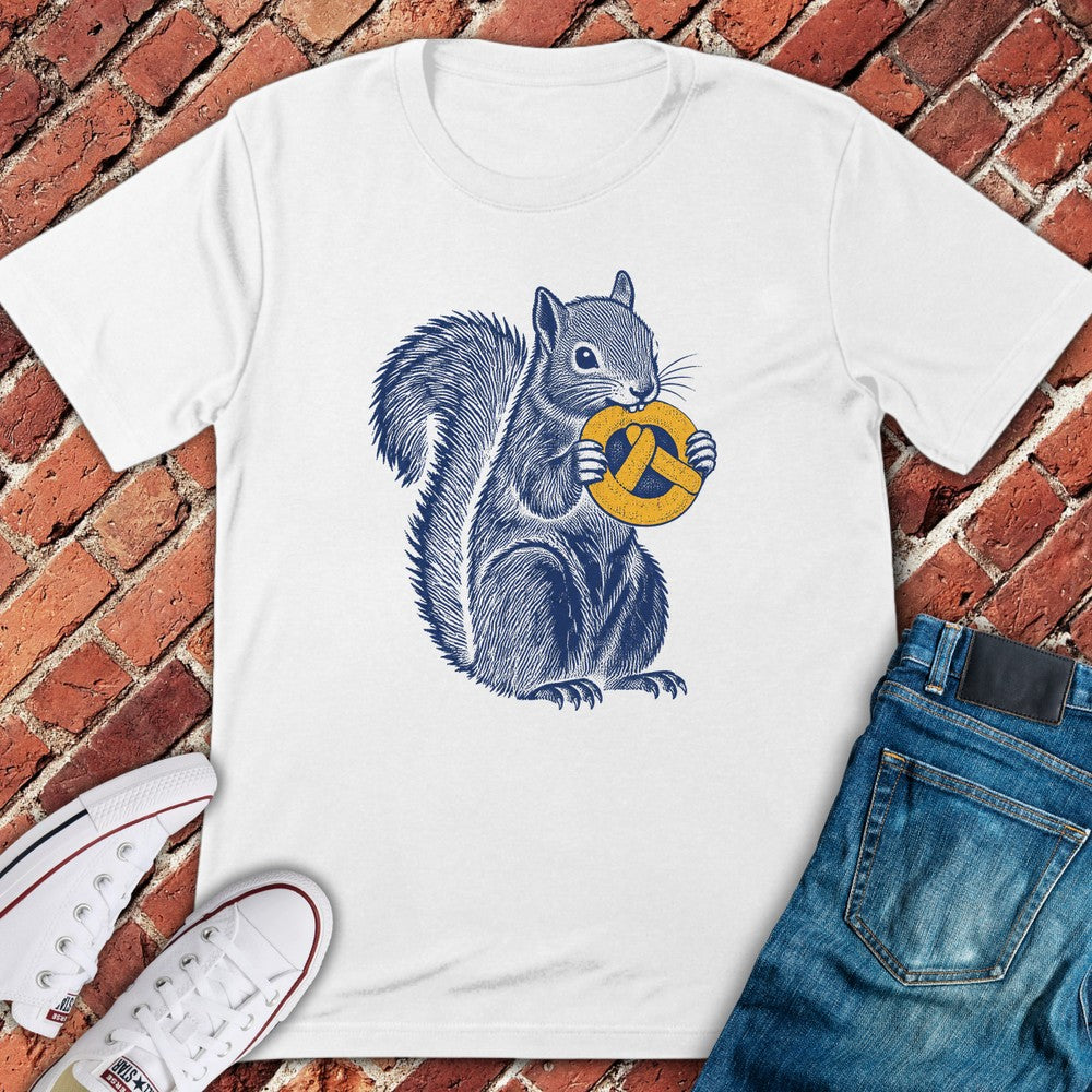 Pretzel Squirrel T-Shirt - White