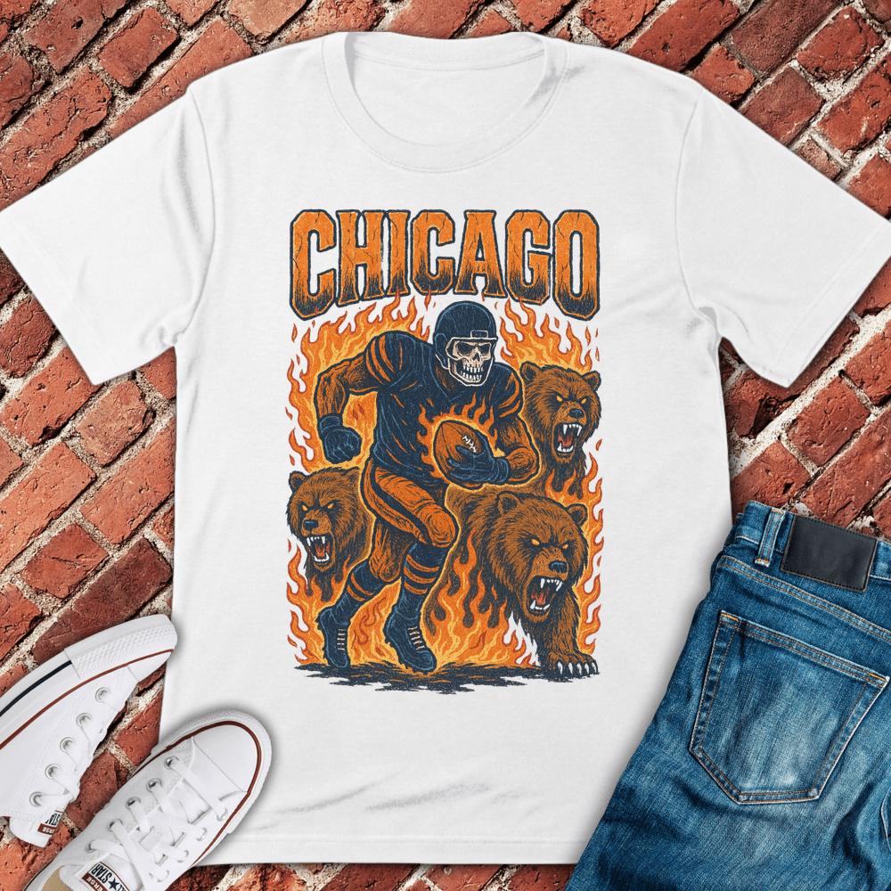 Chicago Football Grunge T-Shirt