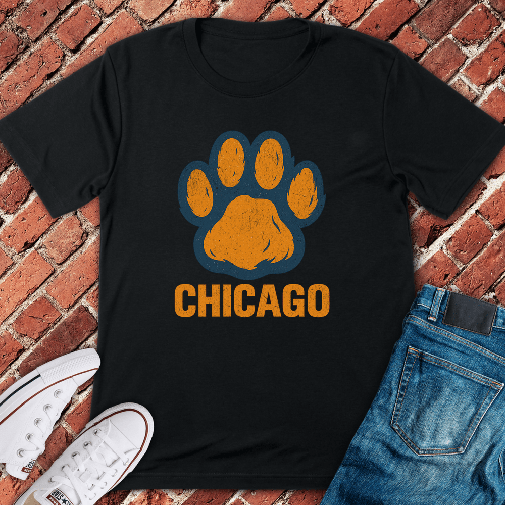 Chicago Pawprint T-Shirt - Black
