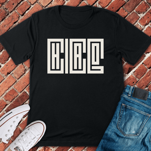 Stacked CHICAGO T-Shirt - Black