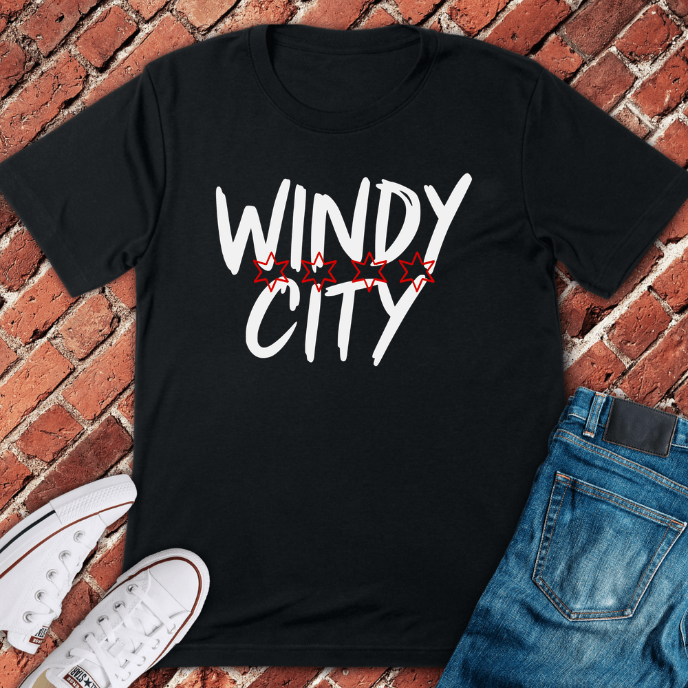 Starry Windy City T-Shirt - Black