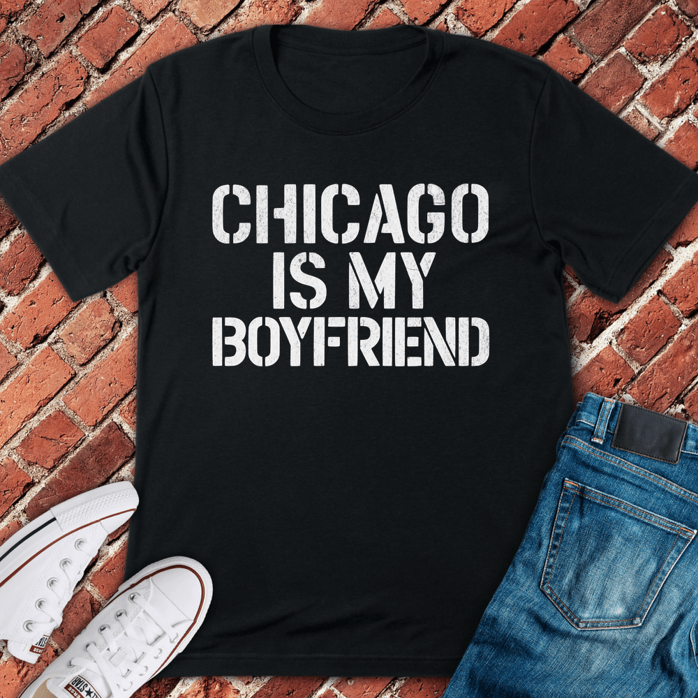 Chicago Boyfriend T-Shirt - Black