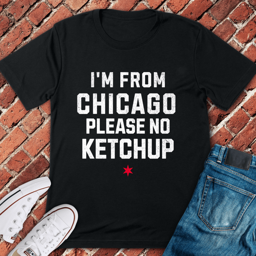 No Ketchup Please T-Shirt - Black
