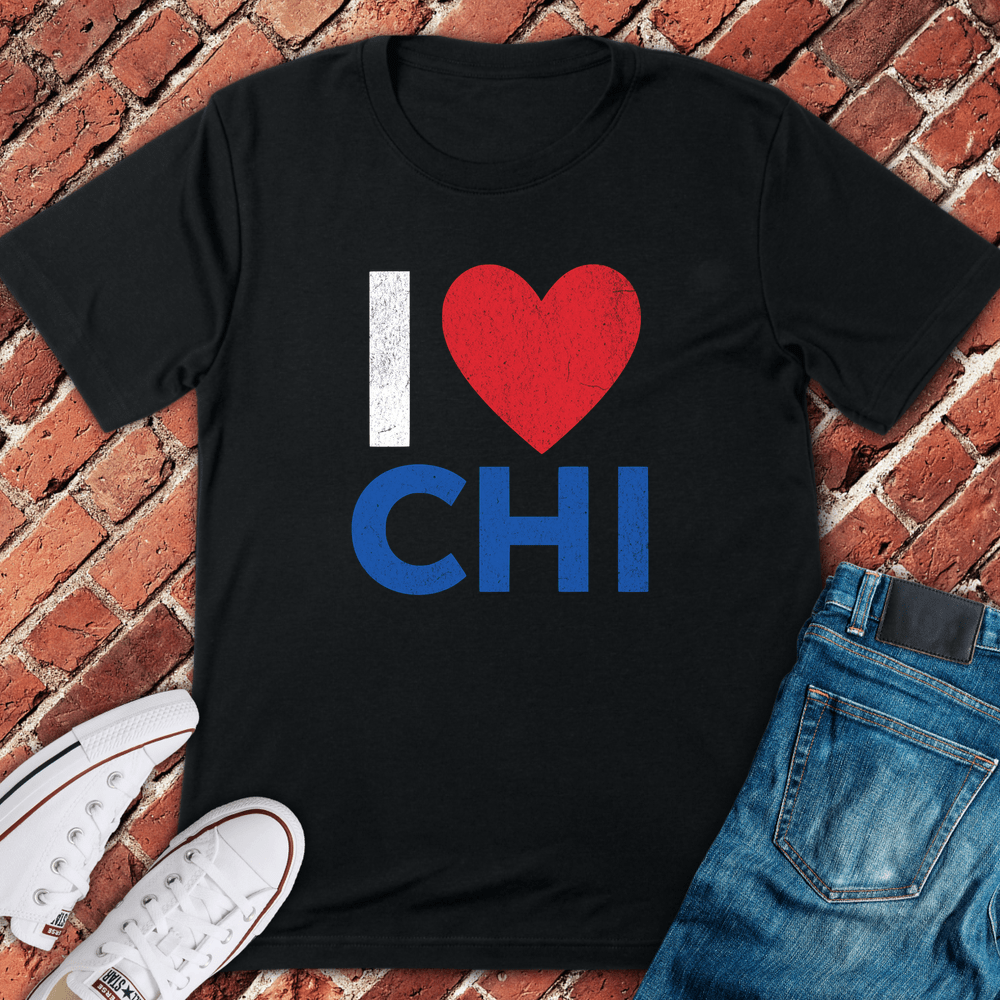 I Heart Chi Colors T-Shirt - Black