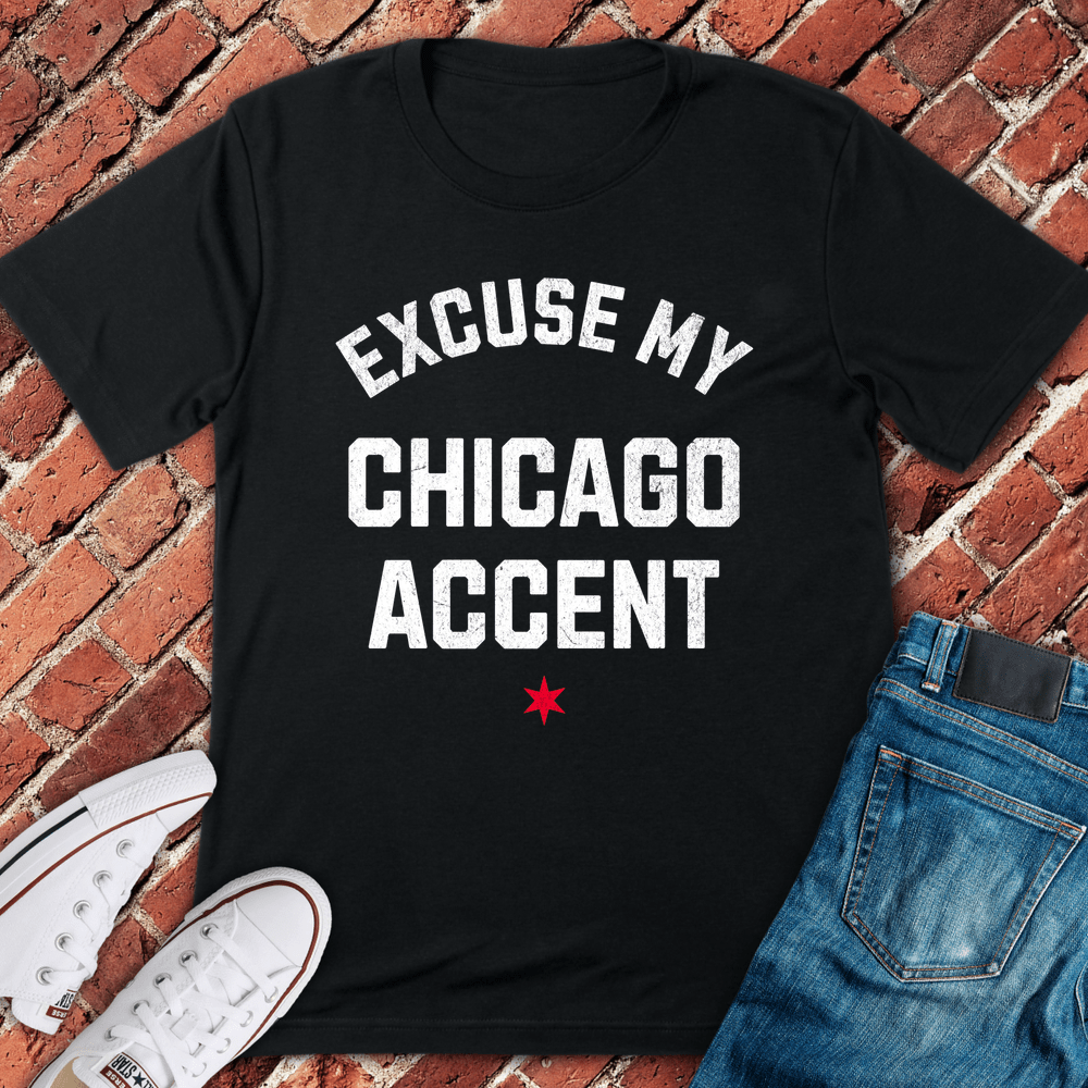 Chicago Accent T-Shirt - Black