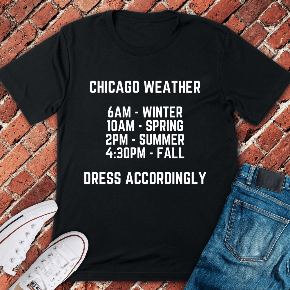Chicago Weather T-Shirt - Black