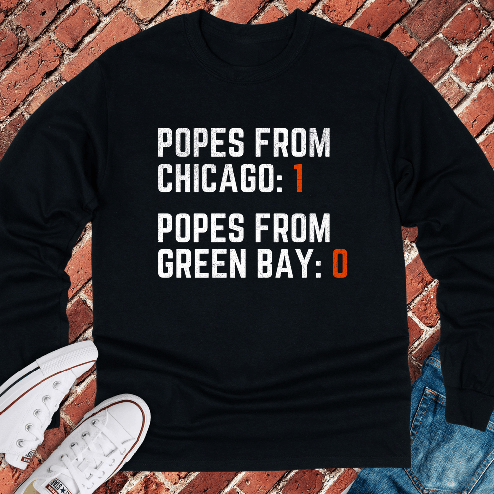 Popes From Chicago Long Sleeve - Black