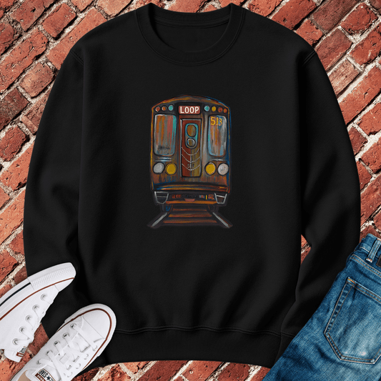 Loop Train Crewneck - Black