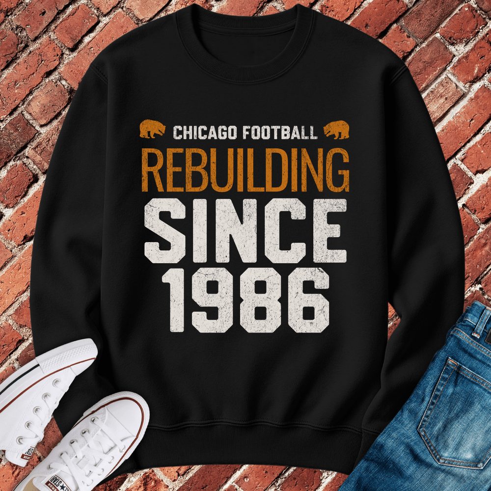 Rebuilding Since 1986 Crewneck - Black