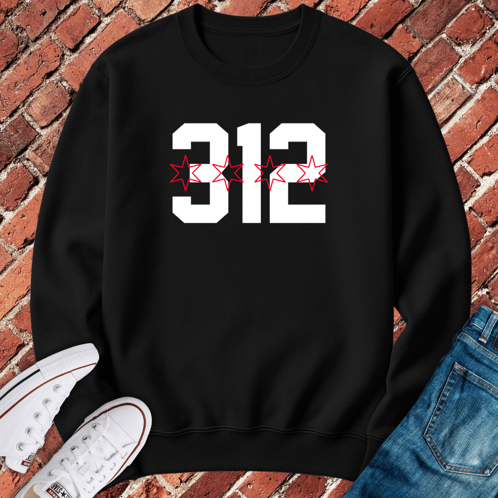 312 Stars Crewneck - Black