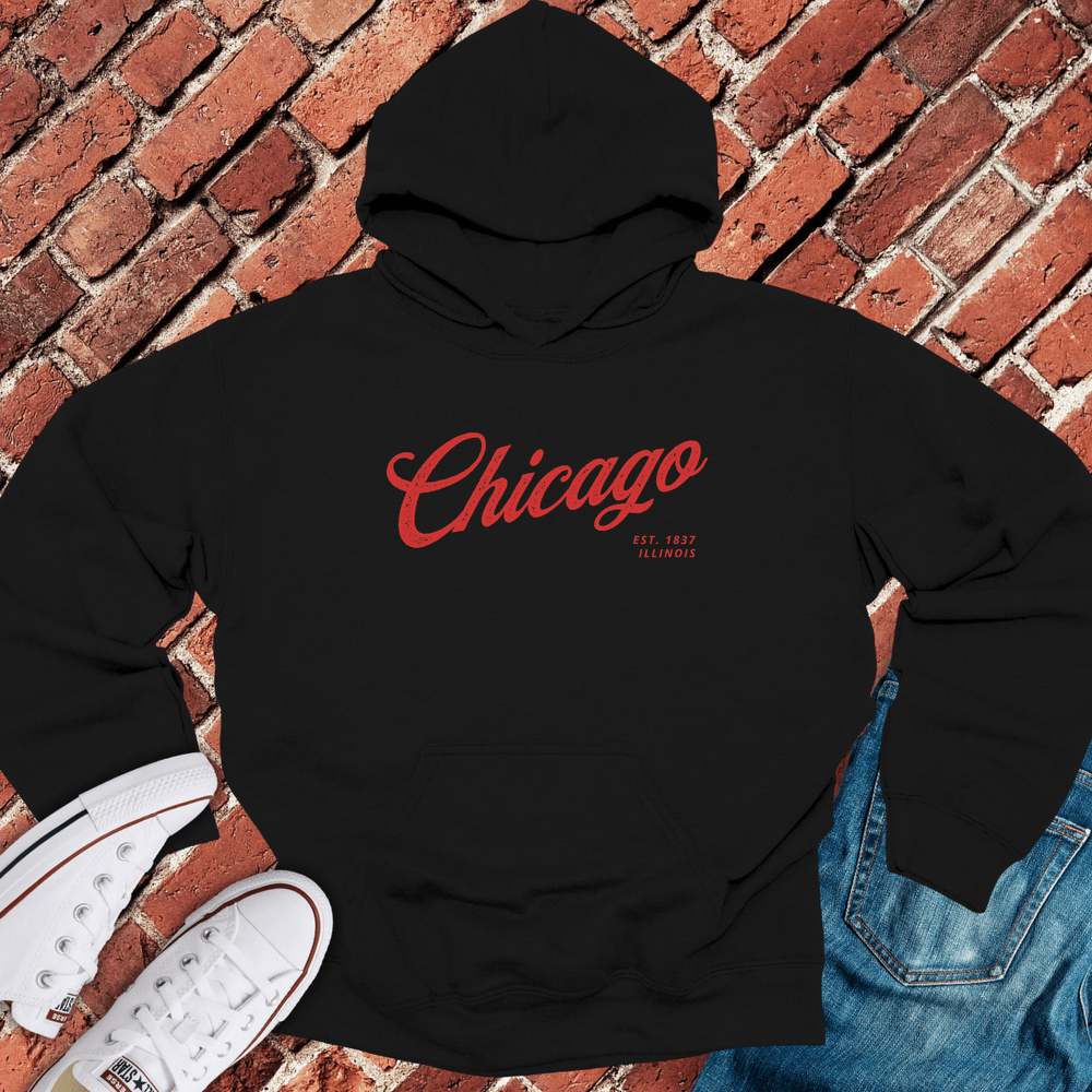 Oldschool Chicago Hoodie - Black