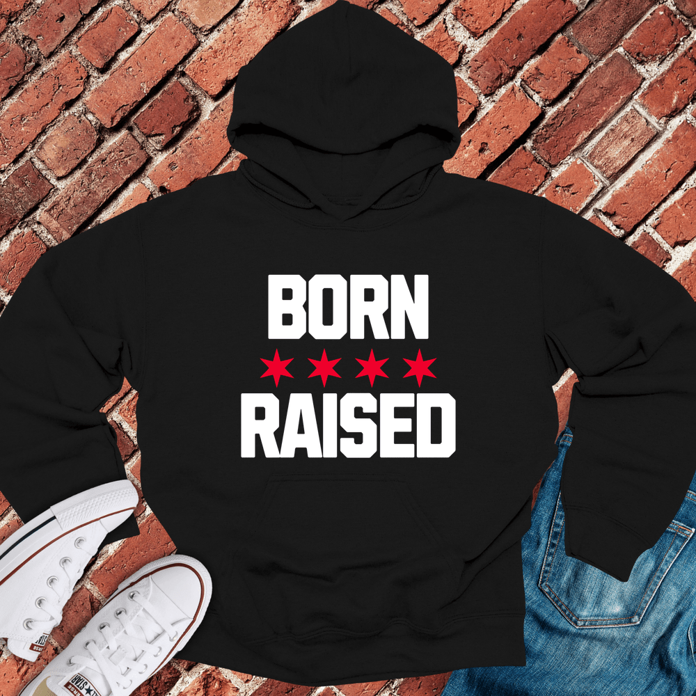 Chicago Born Raised Hoodie - Black