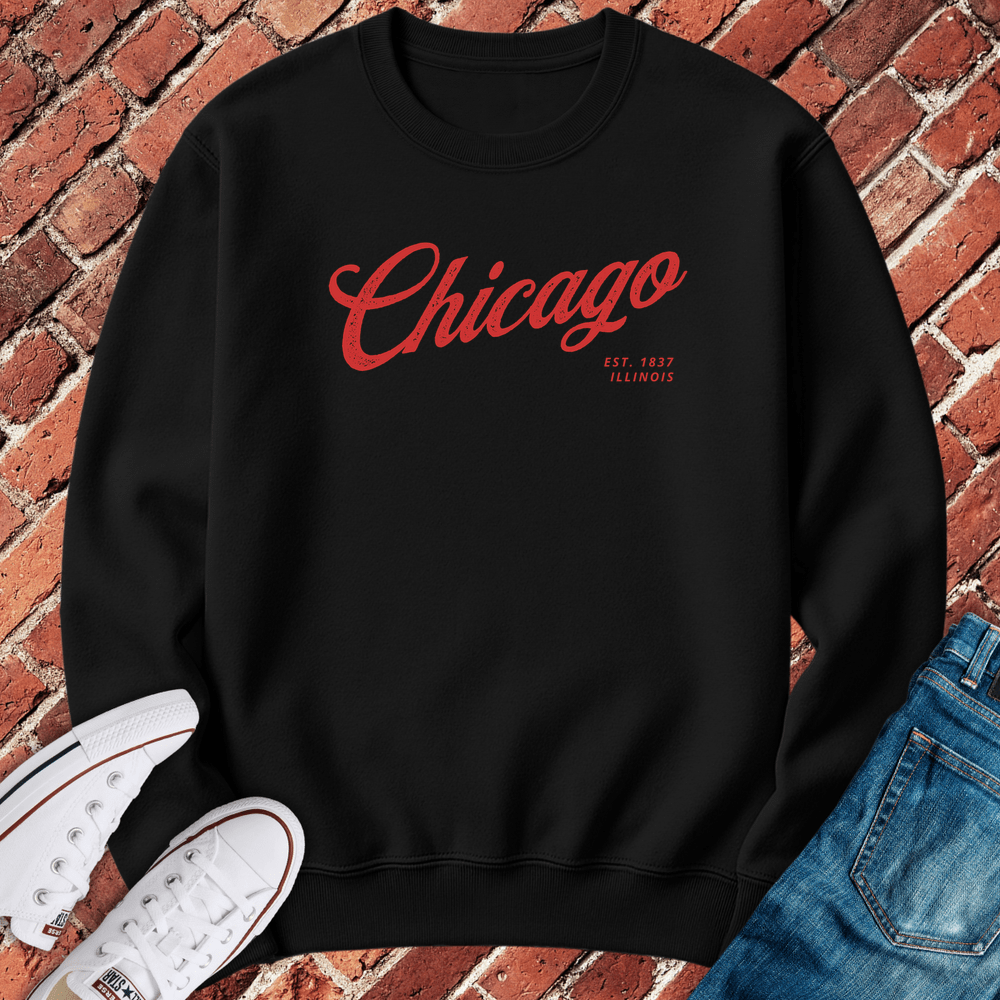 Oldschool Chicago Crewneck - Black