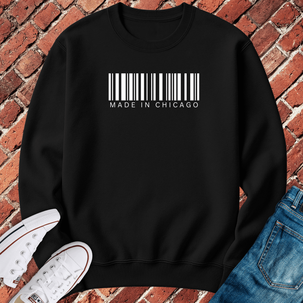 Chicago Barcode Crewneck - Black