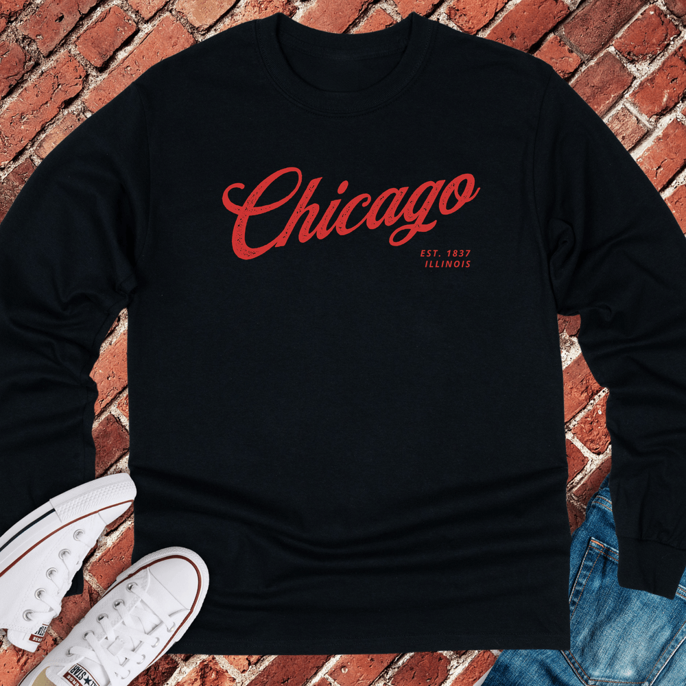 Oldschool Chicago Long Sleeve - Black