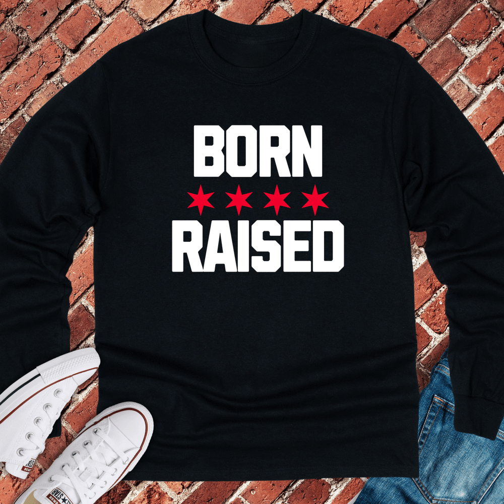 Chicago Born Raised Long Sleeve - Black
