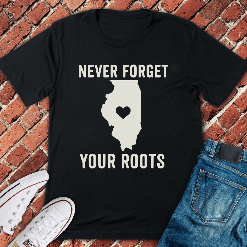 Roots In Illinois T-Shirt - Black