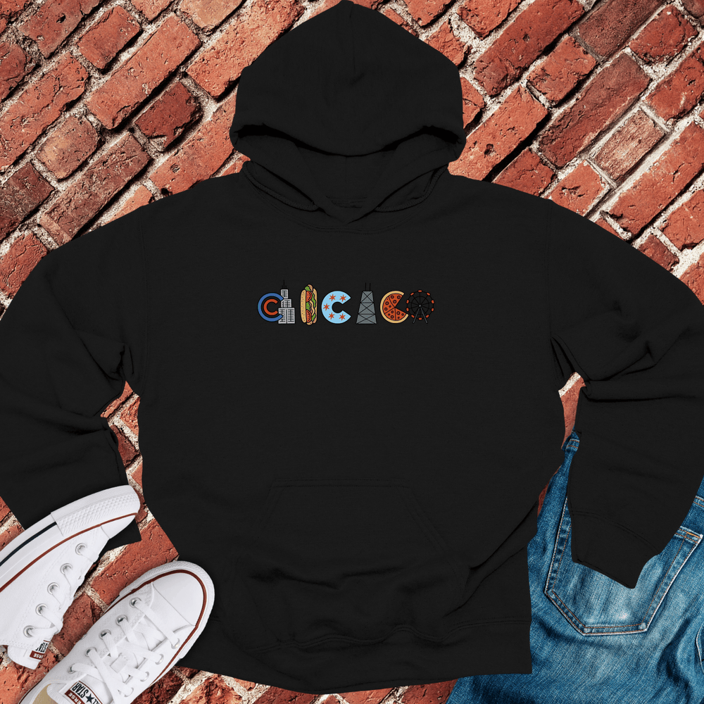 Chicago Icons Hoodie - Black