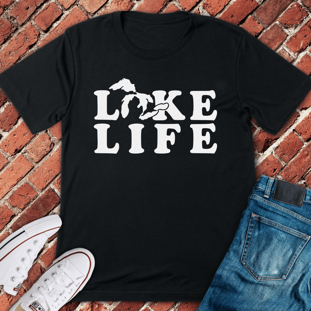 Lake Life Illinois T-Shirt - Black