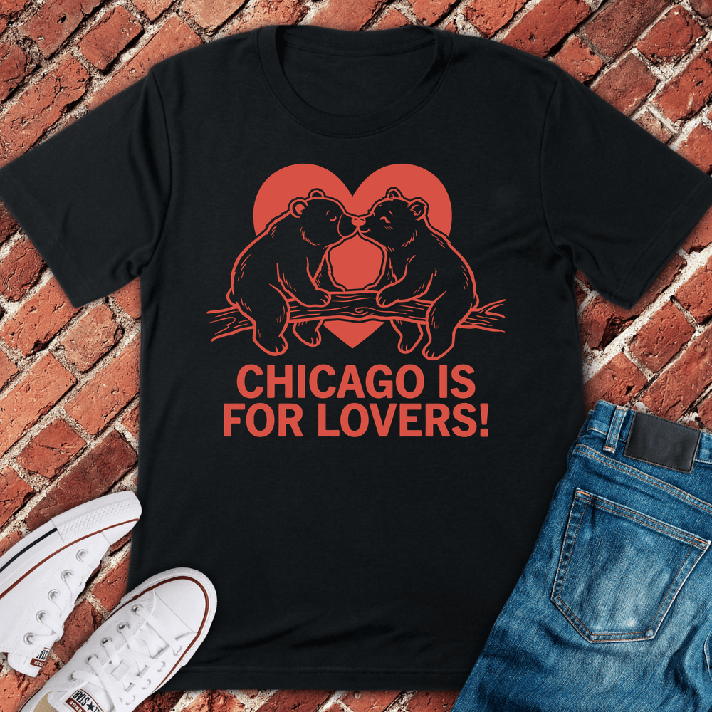 Chicago Bear Love T-Shirt - Black