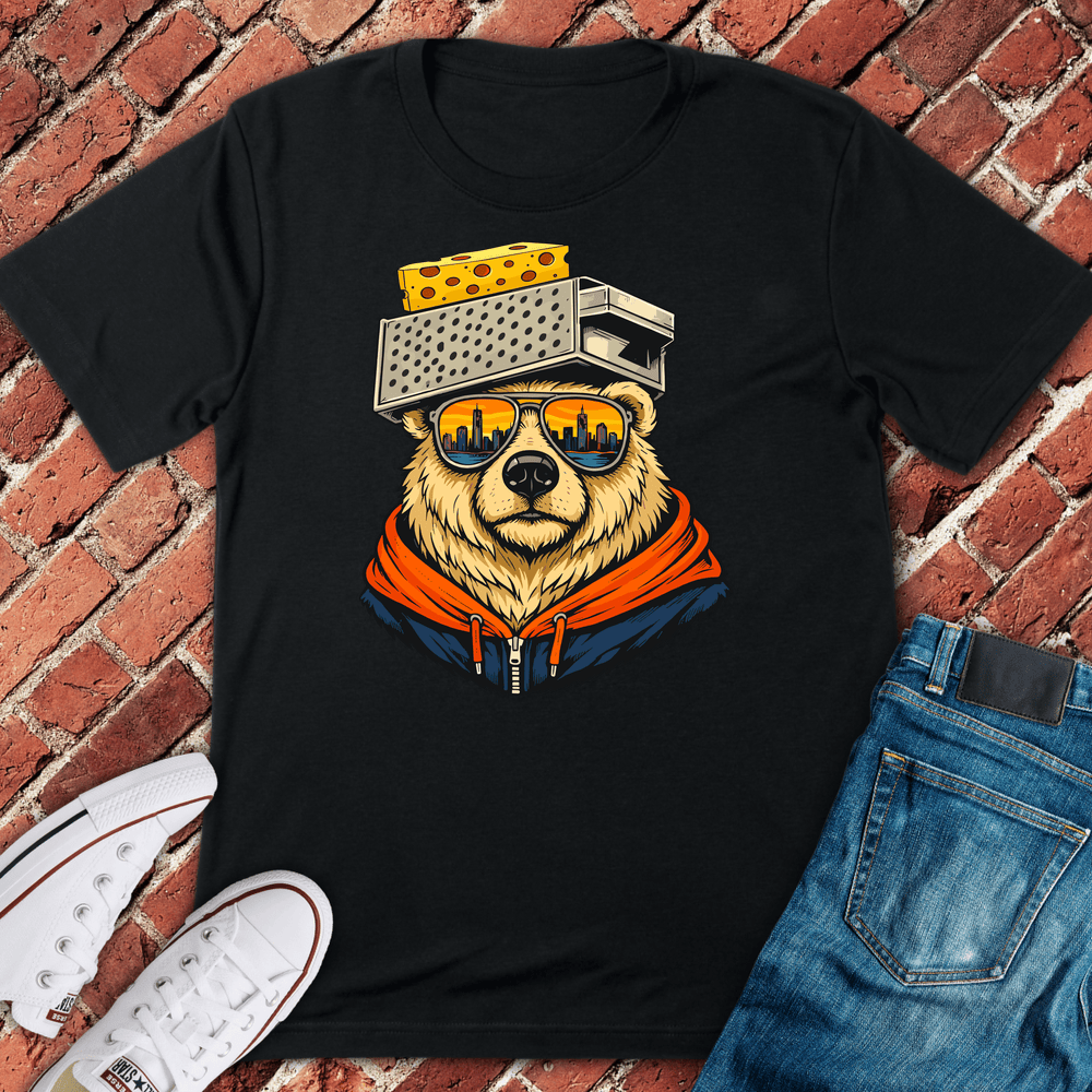 Cheddar City Bear T-Shirt - Black