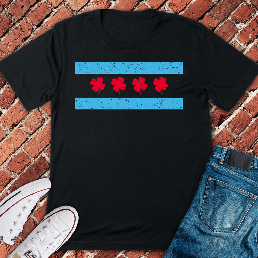 Crimson Clover Row T-Shirt - Black