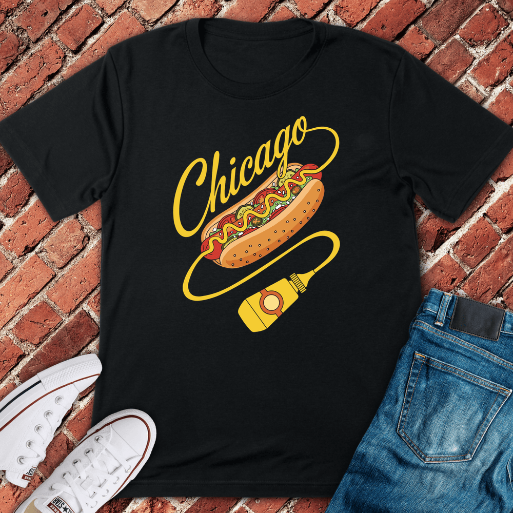 Chicago Dog Drip T-Shirt - Black