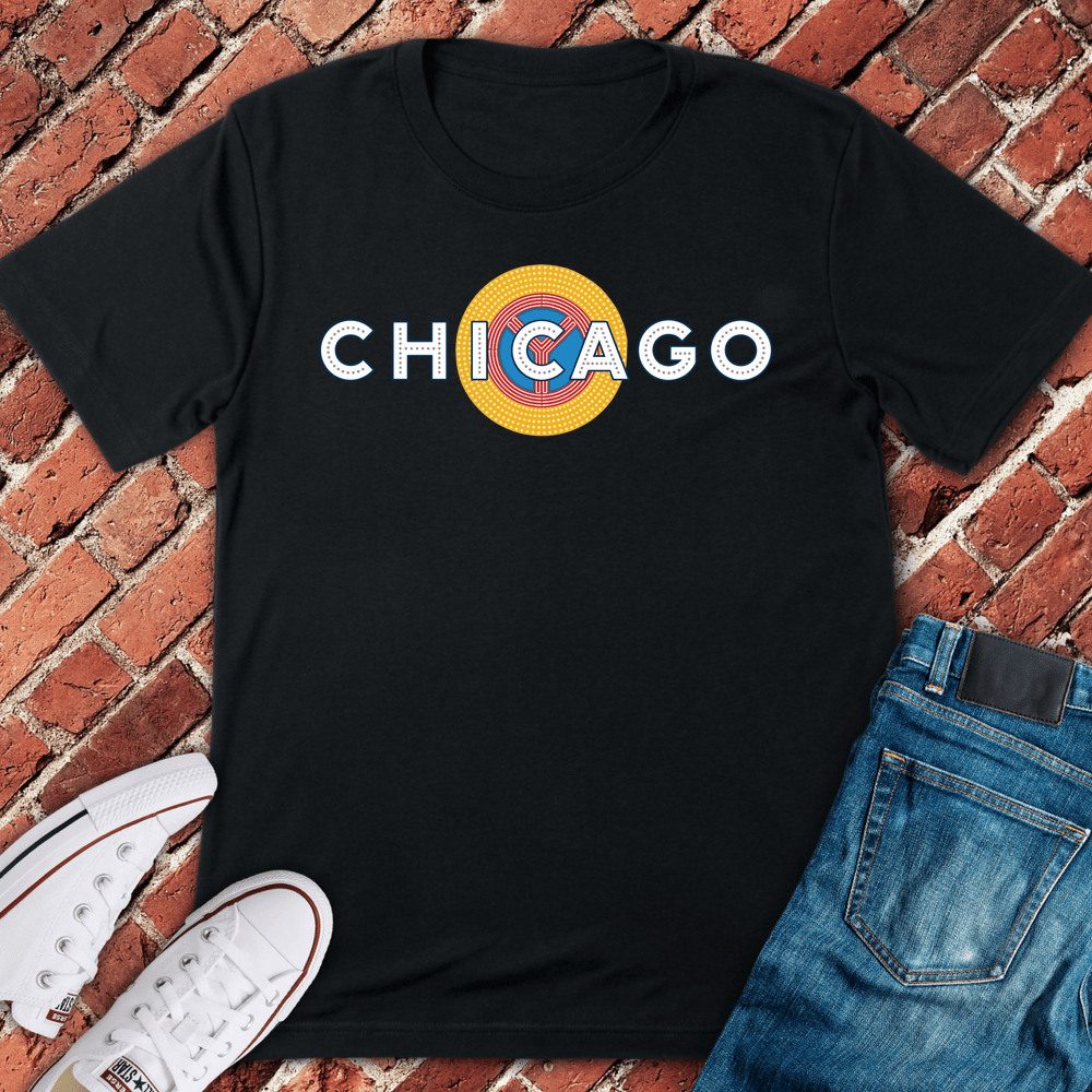 Chicago Dot Emblem T-Shirt - Black