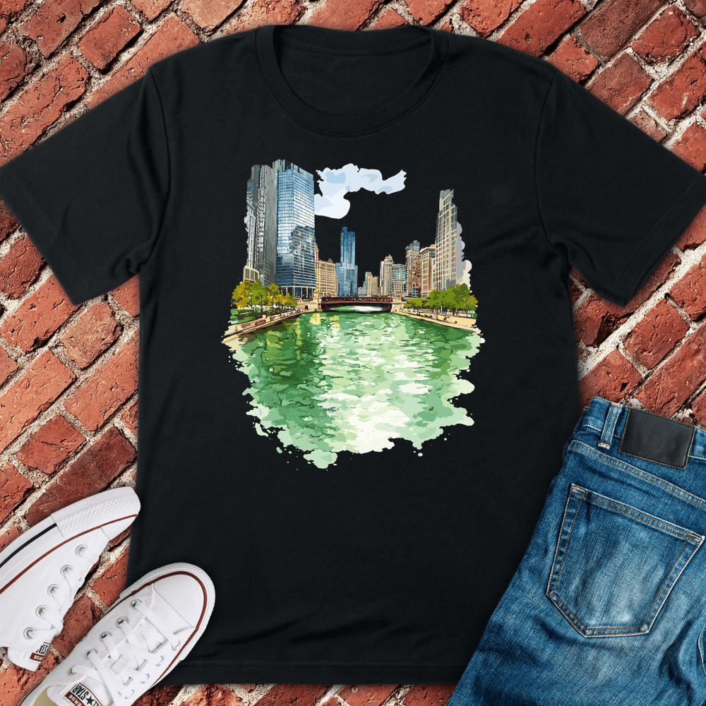 Emerald Riverfront T-Shirt - Black