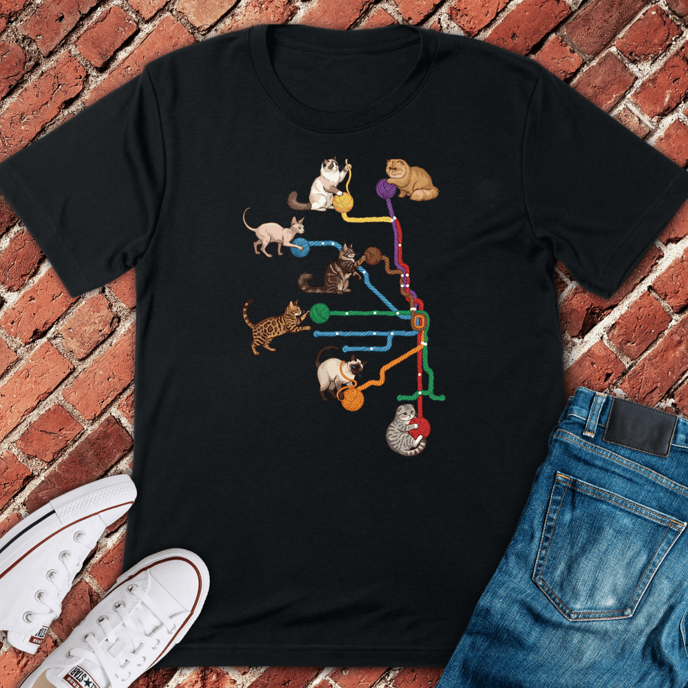 Yarn Cats R T-Shirt - Black