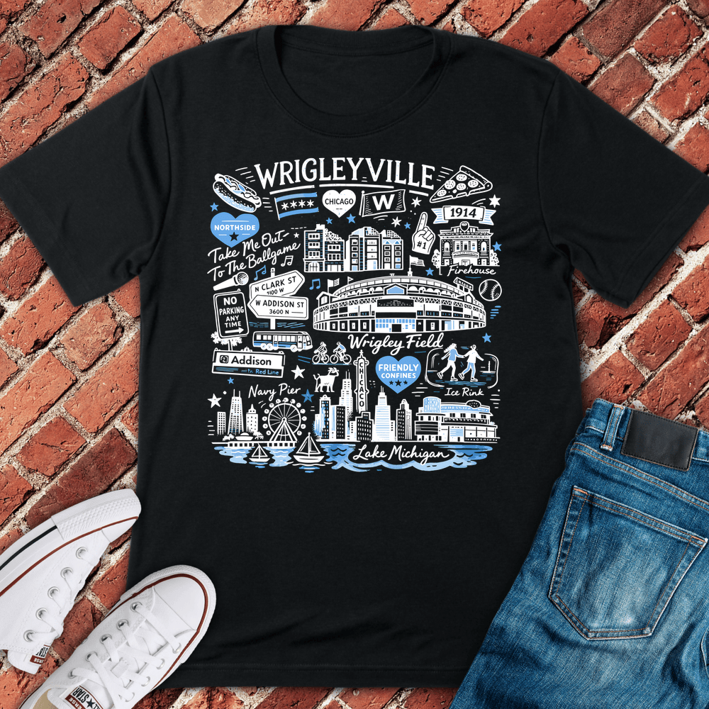 Wrigleyville Icons T-Shirt - Black
