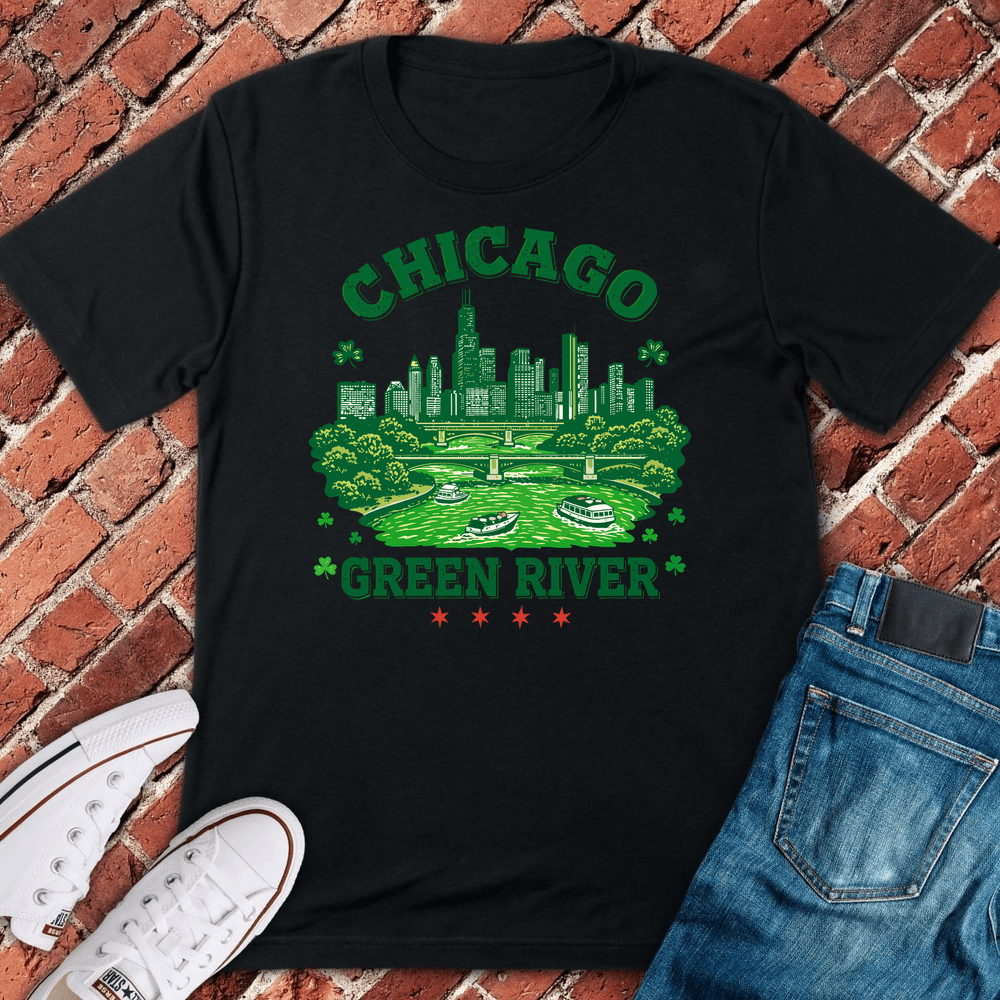 Chicago Green River T-Shirt - Black