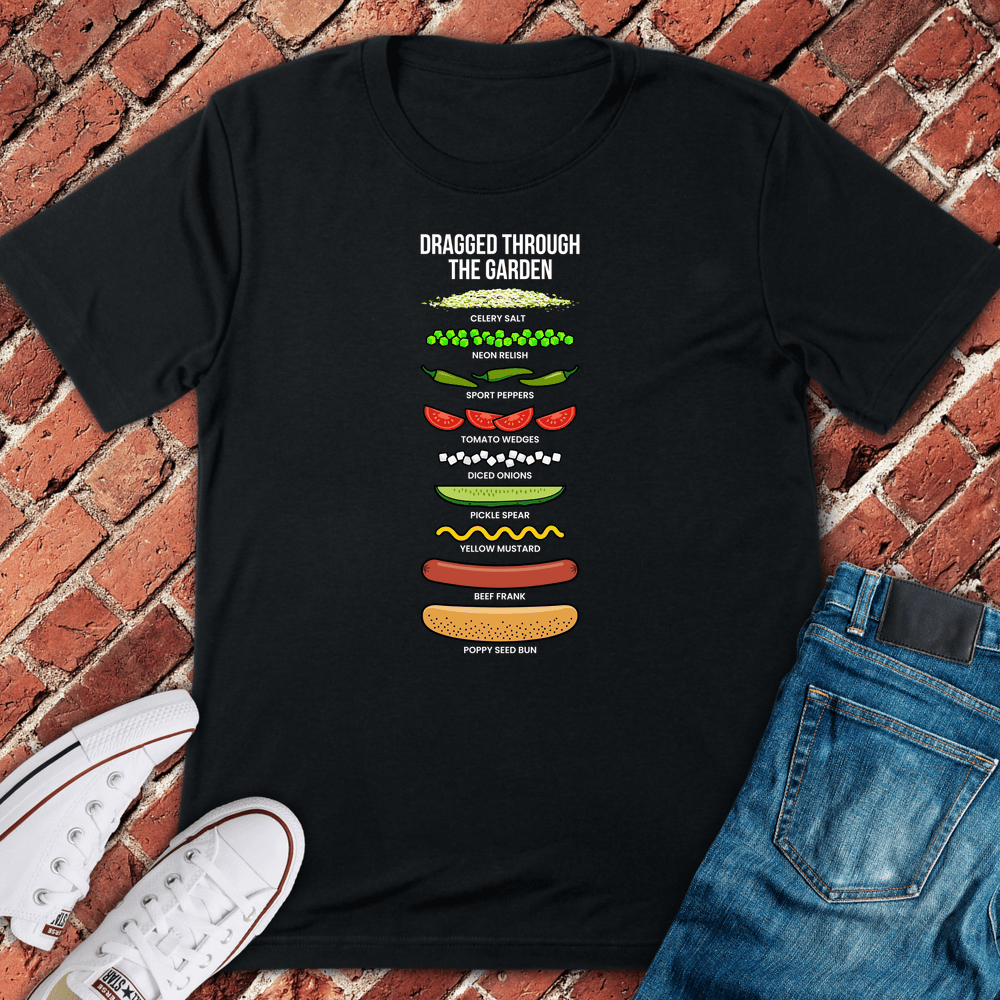 Garden Dragged T-Shirt - Black