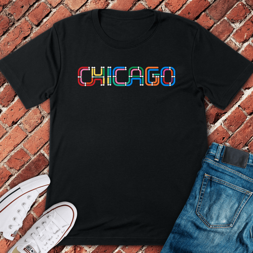 Chicago Lines T-Shirt - Black