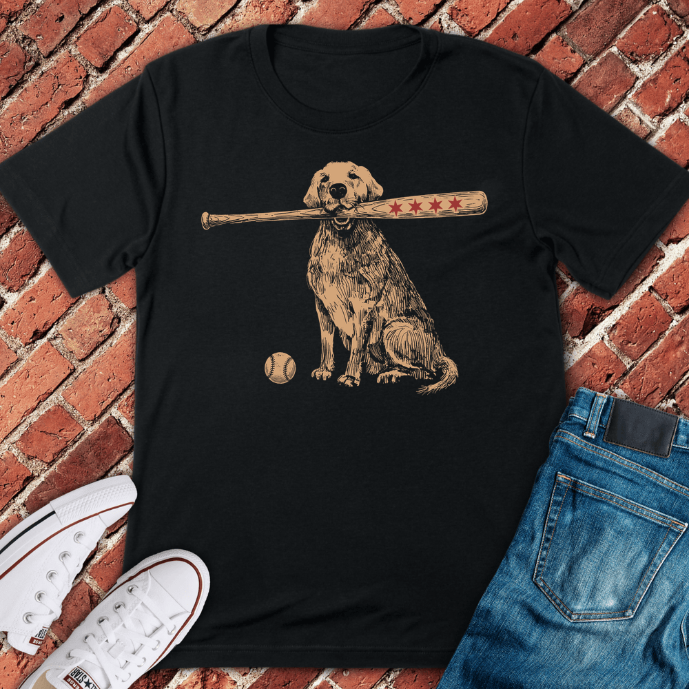 Chicago Bat Dog T-Shirt - Black