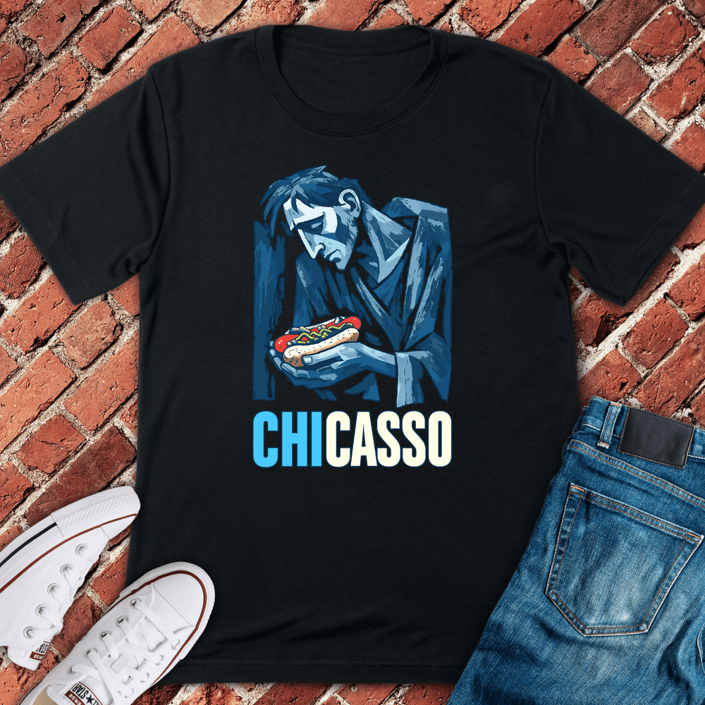Chicago Bite Blues T-Shirt - Black