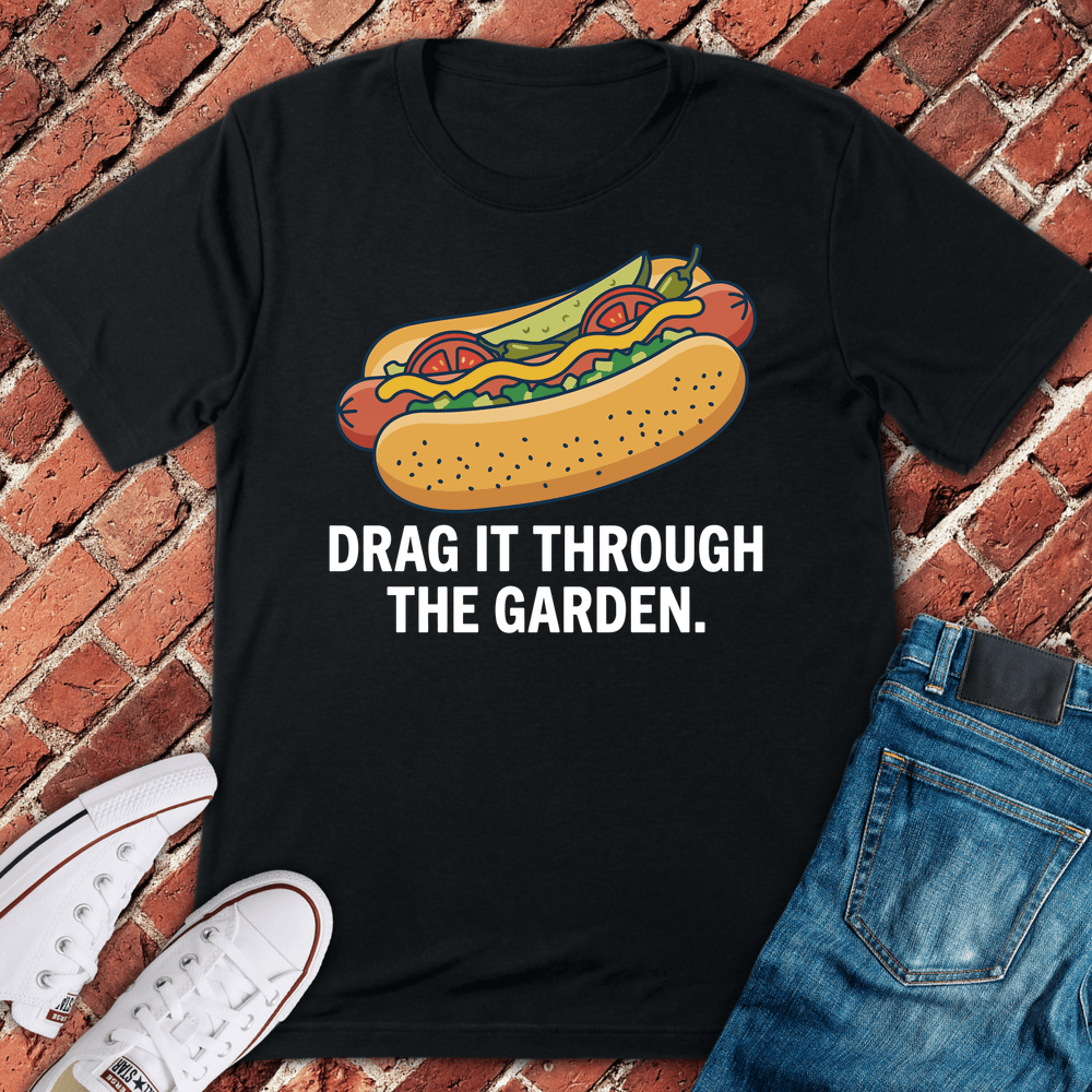 Garden Drag Dog T-Shirt - Black