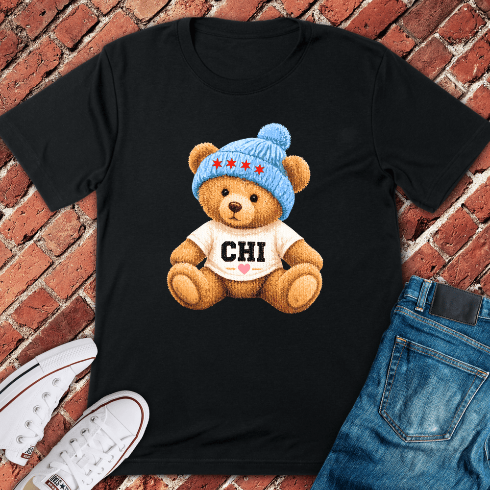 Chicago Love Bear T-Shirt - Black